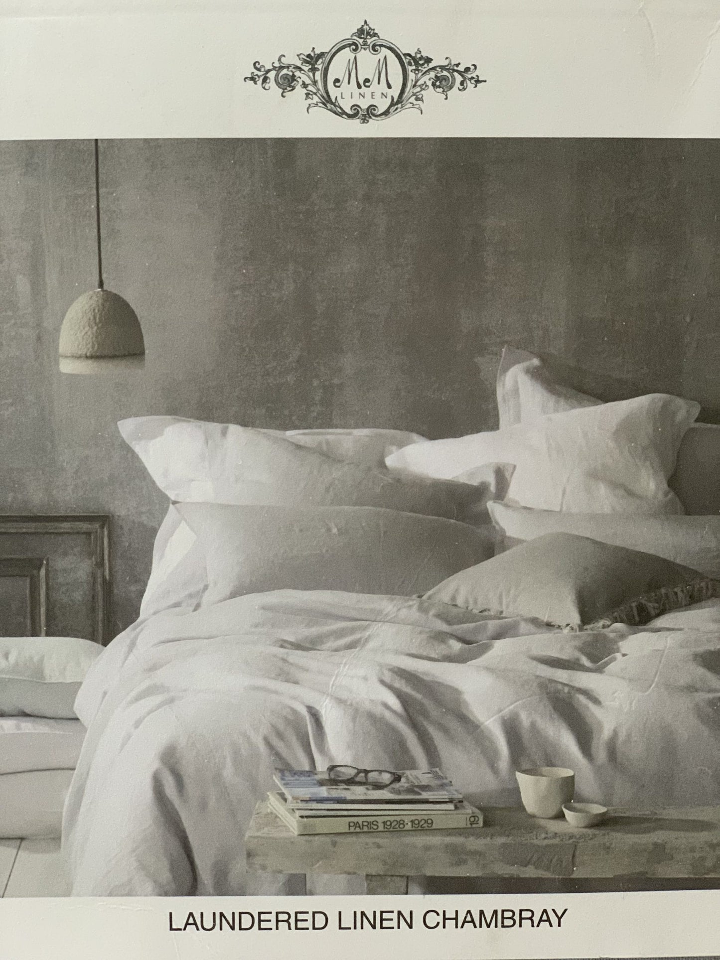 M M Laundered Linen Queen Quilt Set  Charcoal image 0