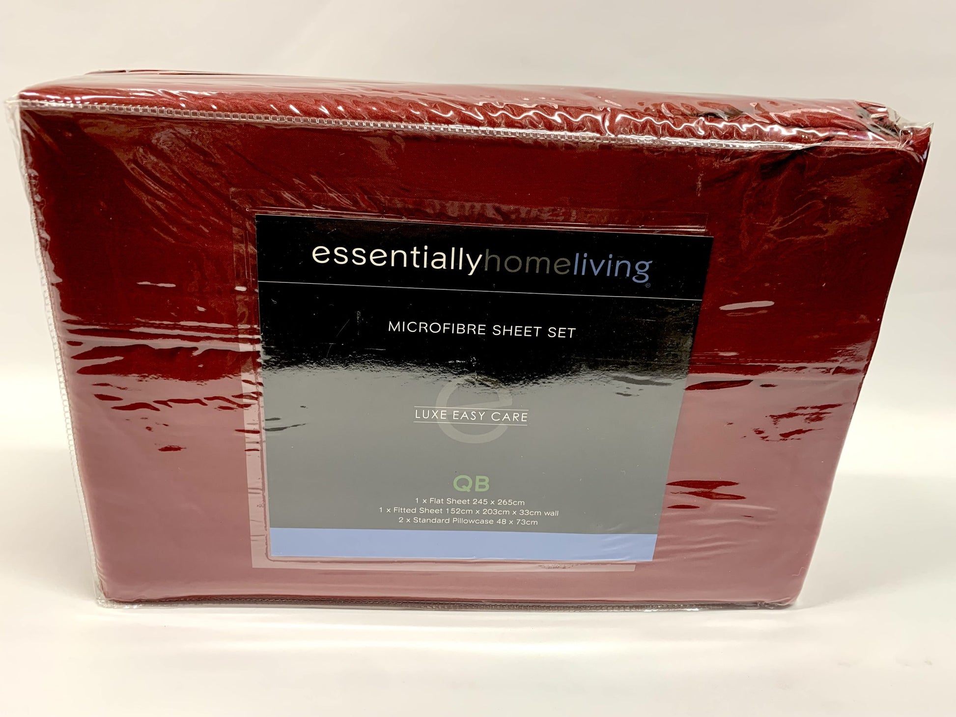 Essentially Home Living - Microfibre Queen Sheet Set - Red image 0