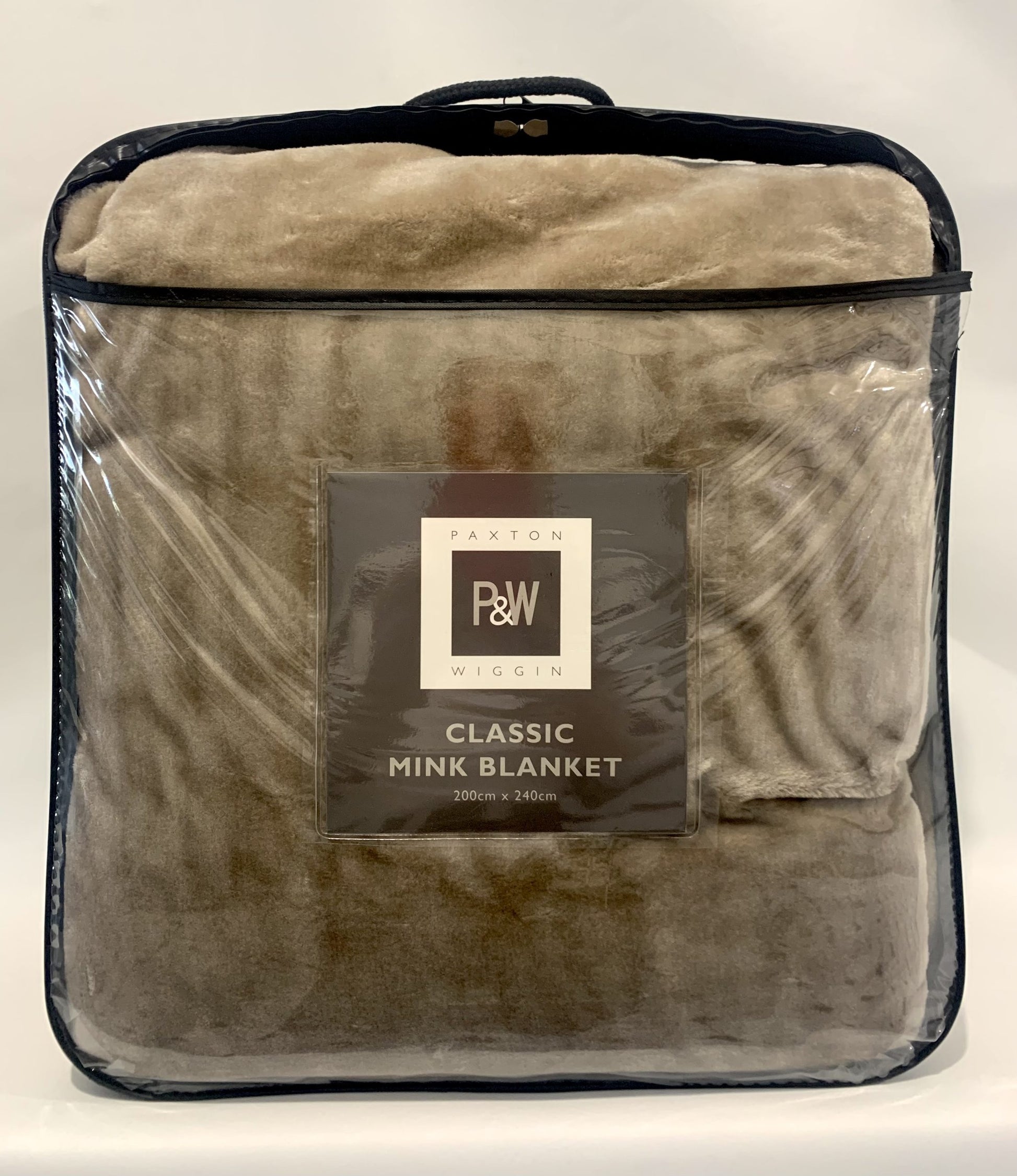 Paxton & Wiggin Classic Mink Blanket - Taupe image 0