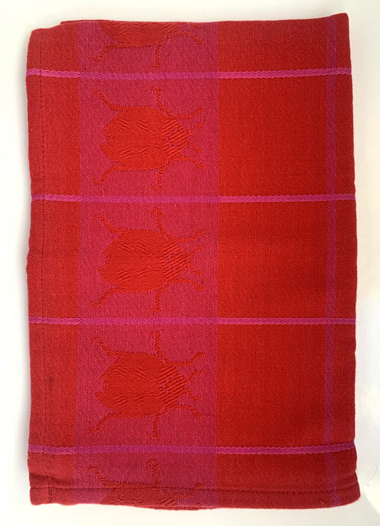 T Towel - Lady Bug Border Red image 0
