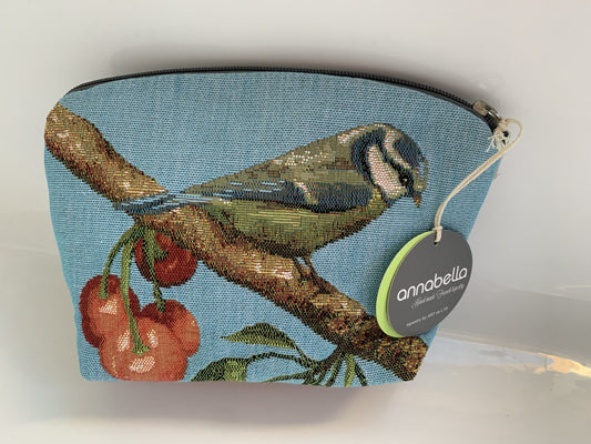 Annabella French Tapestry Cosmetic Bag - Blue Bird image 0