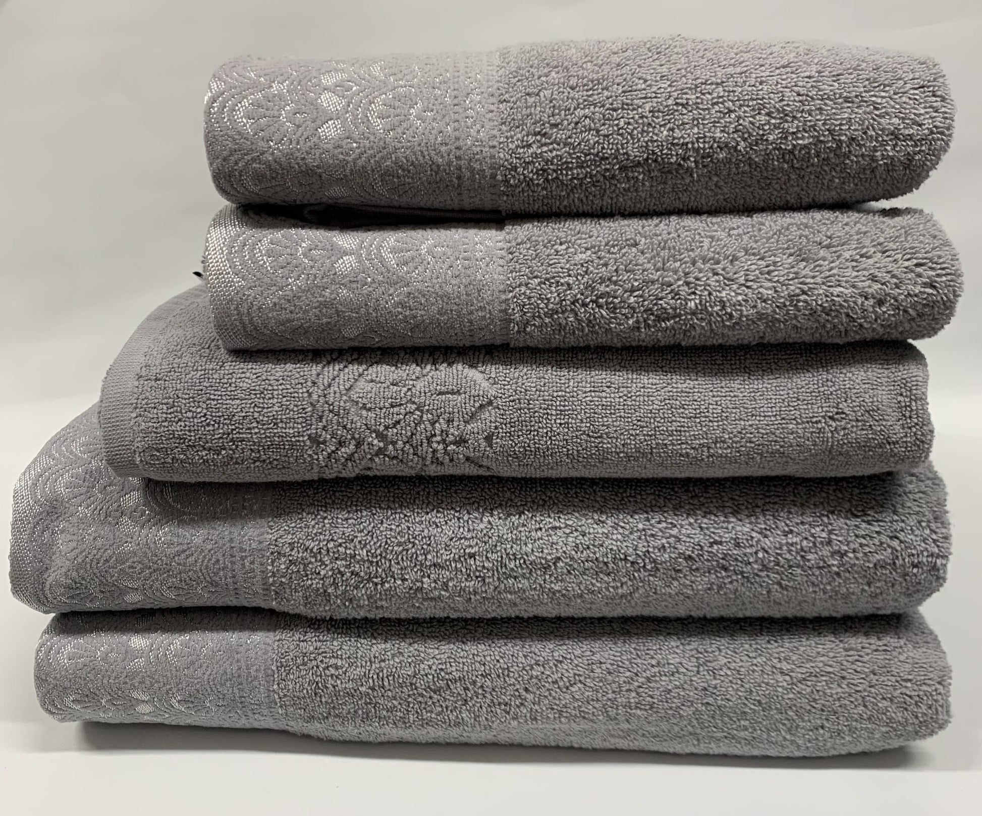 Bianca - Bath Towel 5pce Set - Victoria - Grey image 0