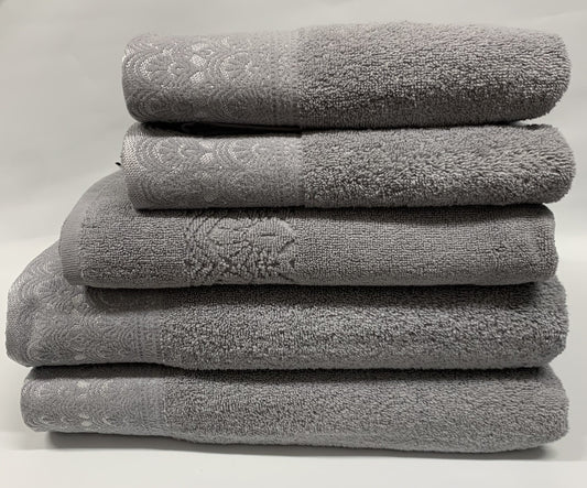 Bianca - Bath Towel 5pce Set - Victoria - Grey image 0