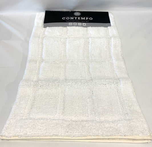 Contempo Luxury Microfibre Bath Matt 50 x 80cm White image 0