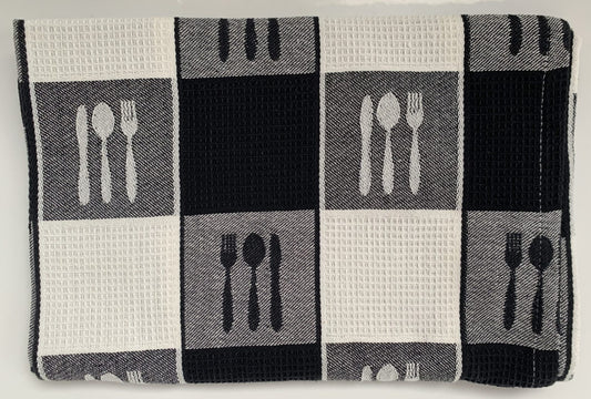 T /Towel - Knife Spoon Black image 1