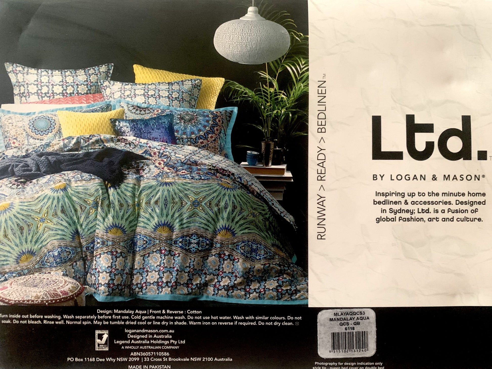Ltd. Logan and Mason Queen Quilt Set - Mandalay Aqua image 0