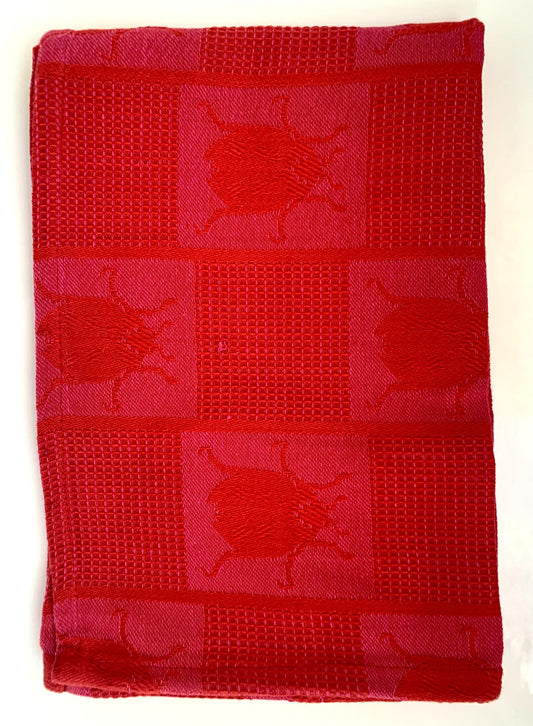 T Towel- Lady Bug Check Red image 0