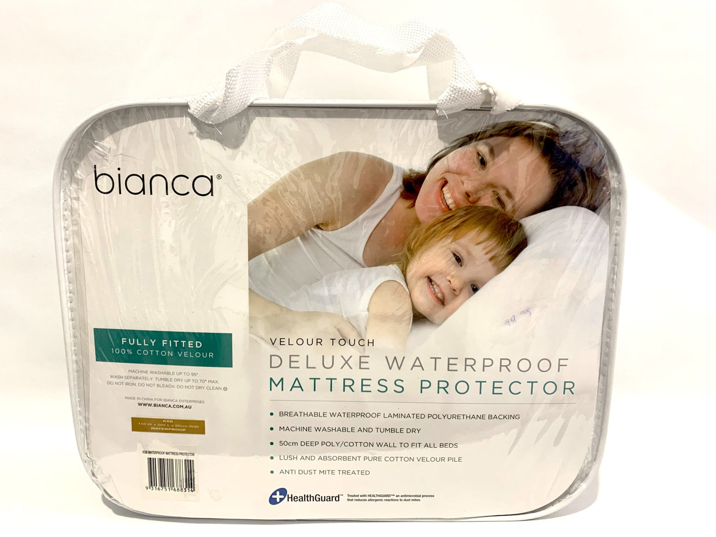 Bianca - Deluxe Waterproof Mattress Protector 100% Cotton Velour - King Single image 0